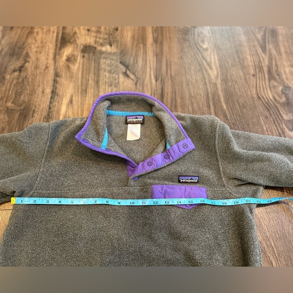 GUC Women’s Patagonia Synchilla Snap T Soft Fleece Grey Purple, Size: S Small - Picture 3 of 8